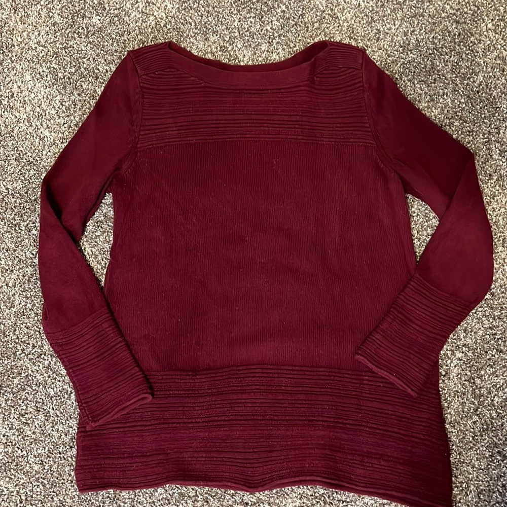 Karen Scott women’s small maroon sweater cozy fall
